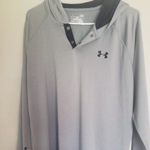 Men's Hooded Under Armour Light Gray Shirt